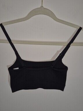 AERIE Black Ribbed BRALETTE w/very Light Pads